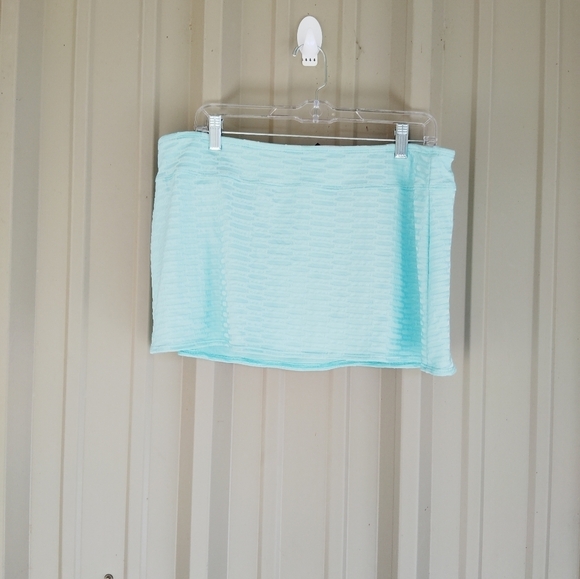 New Without Tags Women's Seafoam Mint Green Swim Skirt Bikini Bottoms Size 14 - Picture 1 of 6